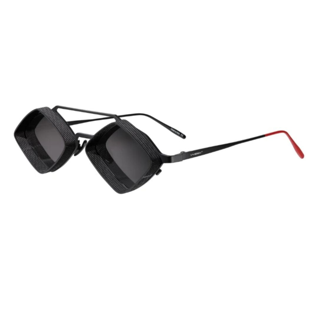 Vysen J-1 Geometric Square Lens Sunglasses With Textured Frame