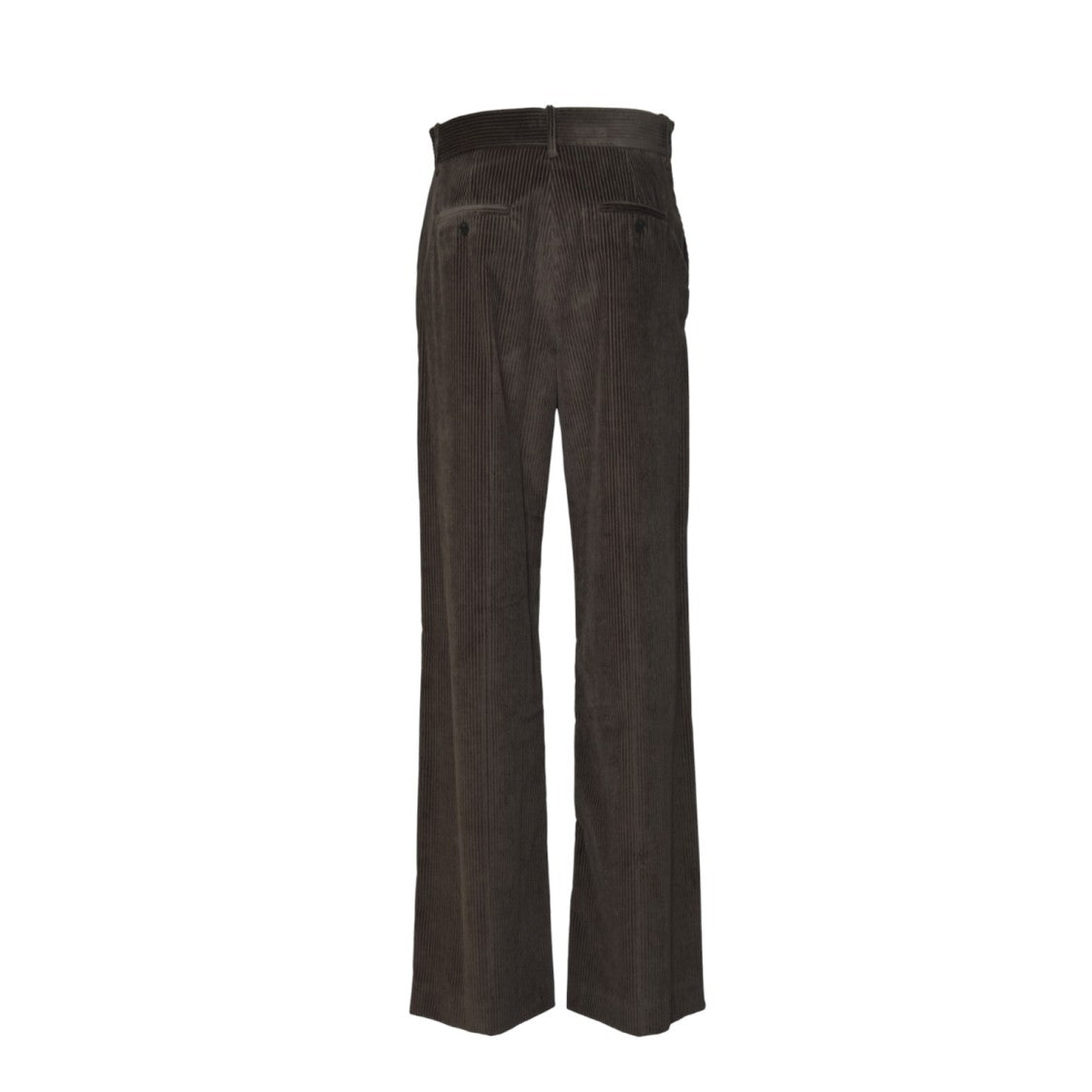 Max Mara High-Waisted Straight-Leg Trousers With Subtle Ribbing