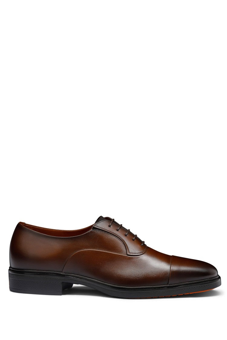 Santoni Easy Leather Lace-Up Shoes