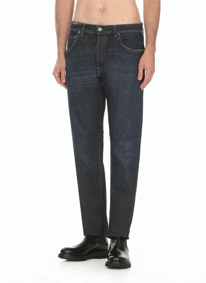 Pt Torino Mid-Rise Straight-Leg Denim Trousers With Five-Pocket Design