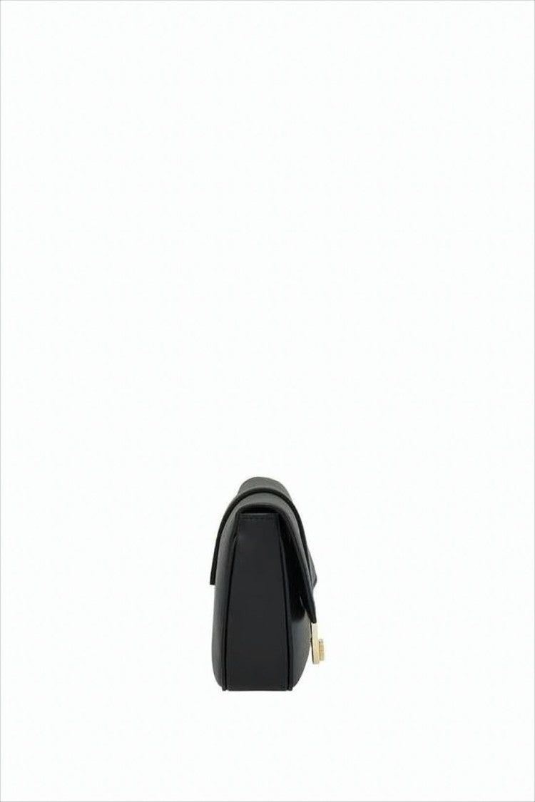 Salvatore Ferragamo Rectangular Black Cowhide Shoulder Bag
