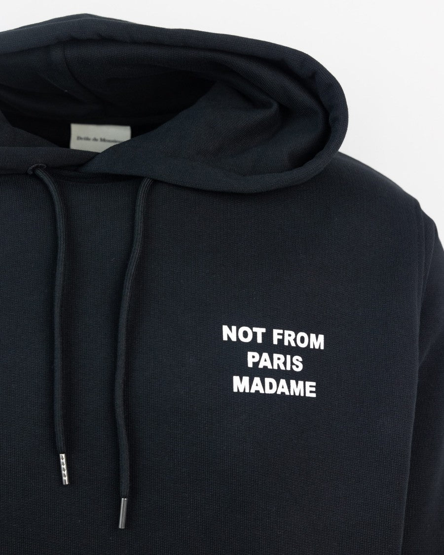 Drôle De Monsieur Black Slogan Sweatshirt