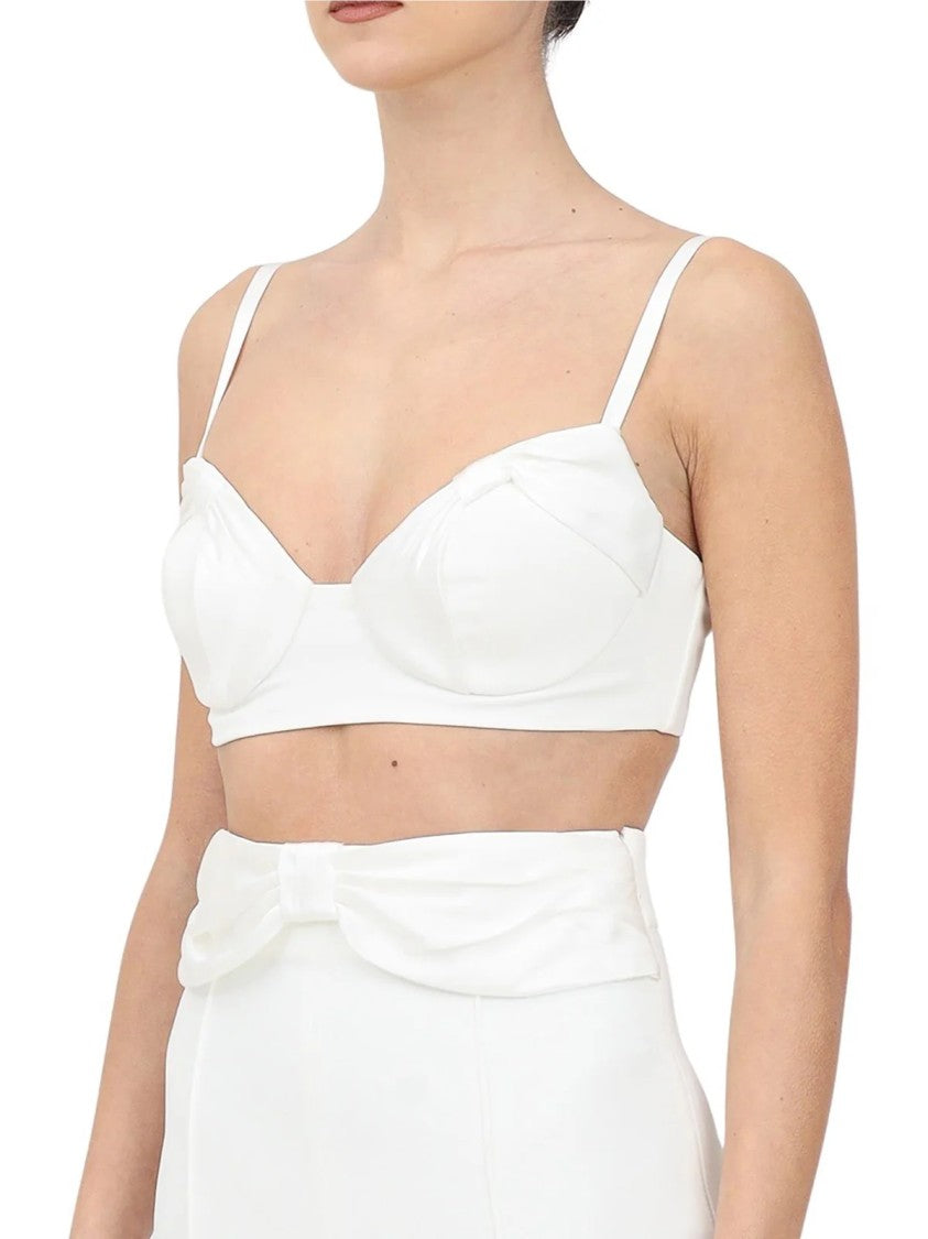Elisabetta Franchi White Polyester Elastane Top