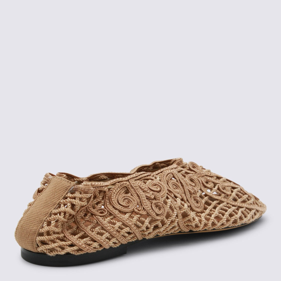 Odissi Intricate Open-Weave Flat Shoes With Textured Upper