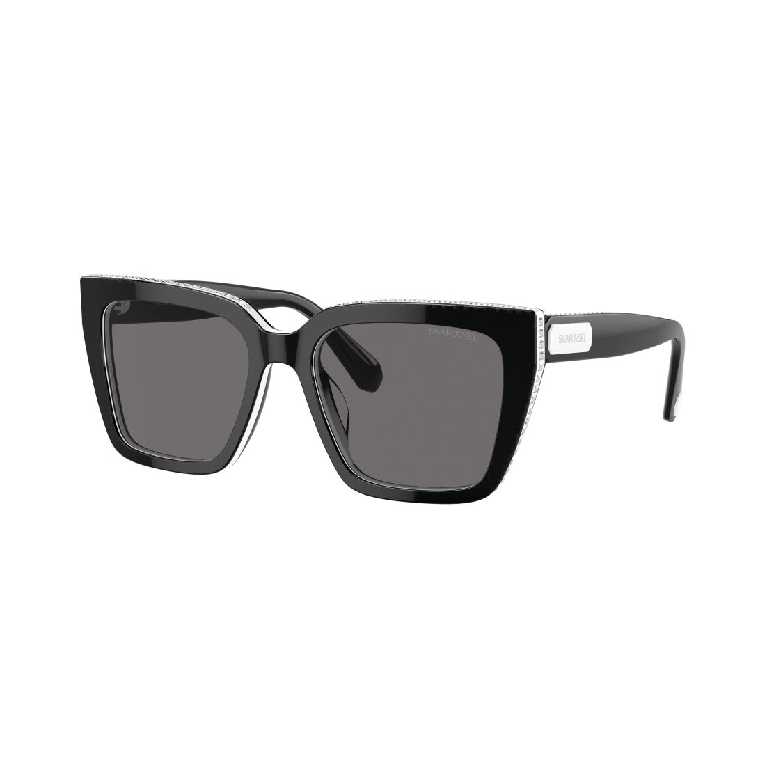 Swarovski 0Sk6013 Oversized Square Frame Sunglasses With Crystal Accents