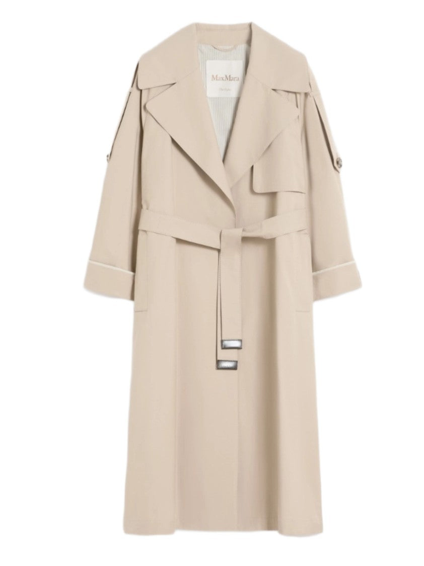 Max Mara Trench Coat With Wide Lapel Collar