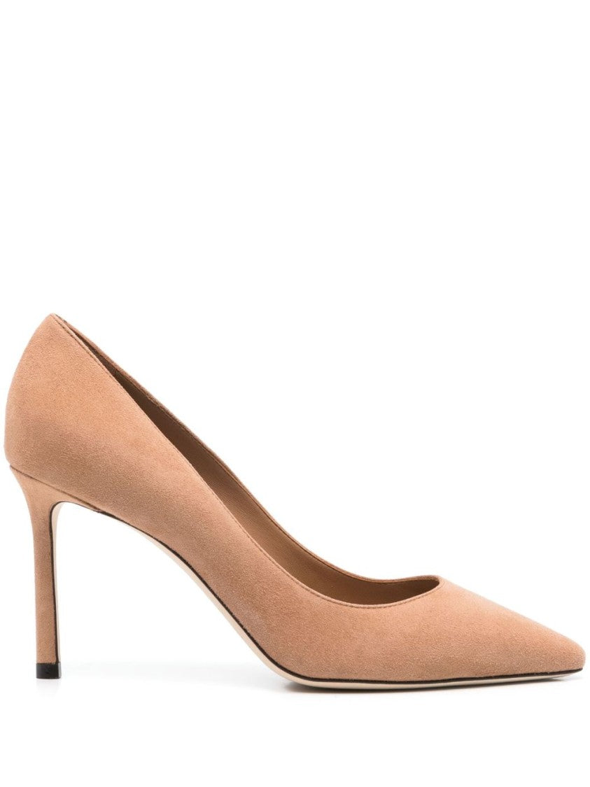 Jimmy Choo Pointed Toe Slip-On Pumps With High Stiletto Heel