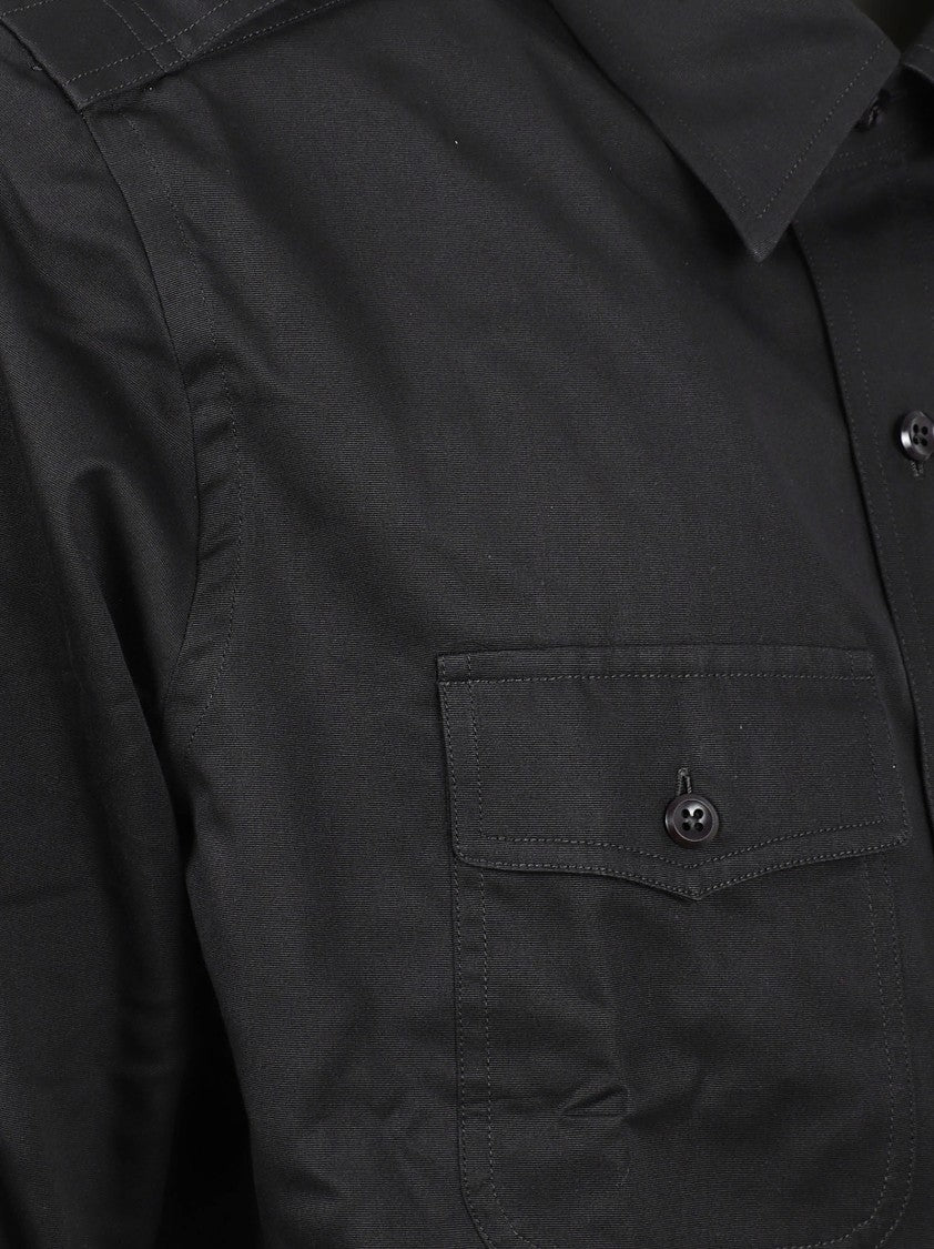 Tom Ford Cotton-Silk Blend Shirt With Long Cuffed Sleeves