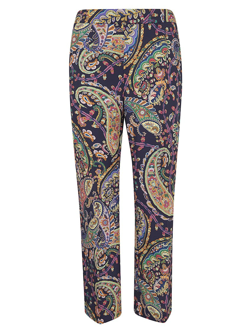 Etro Multicolour Comfortable Fit Polyester Blend Trousers