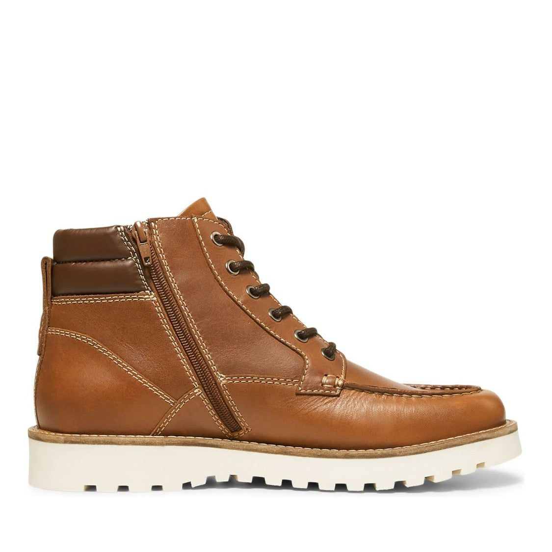 Marc O'polo Brown Jack 11A Leather Lace-Up Side Zip Boots