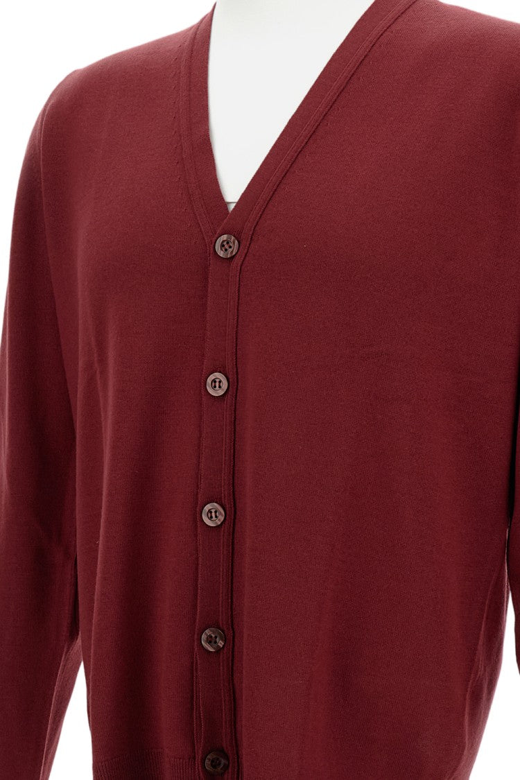 John Smedley Extra-Fine Merino Wool Cardigan With V-Neck Design
