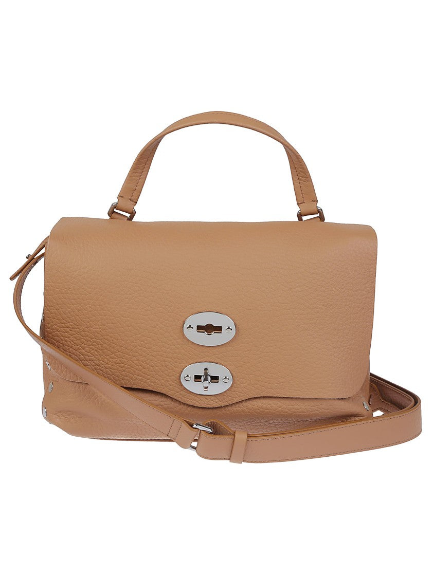 Zanellato Structured Leather Handbag With Metallic Clasp