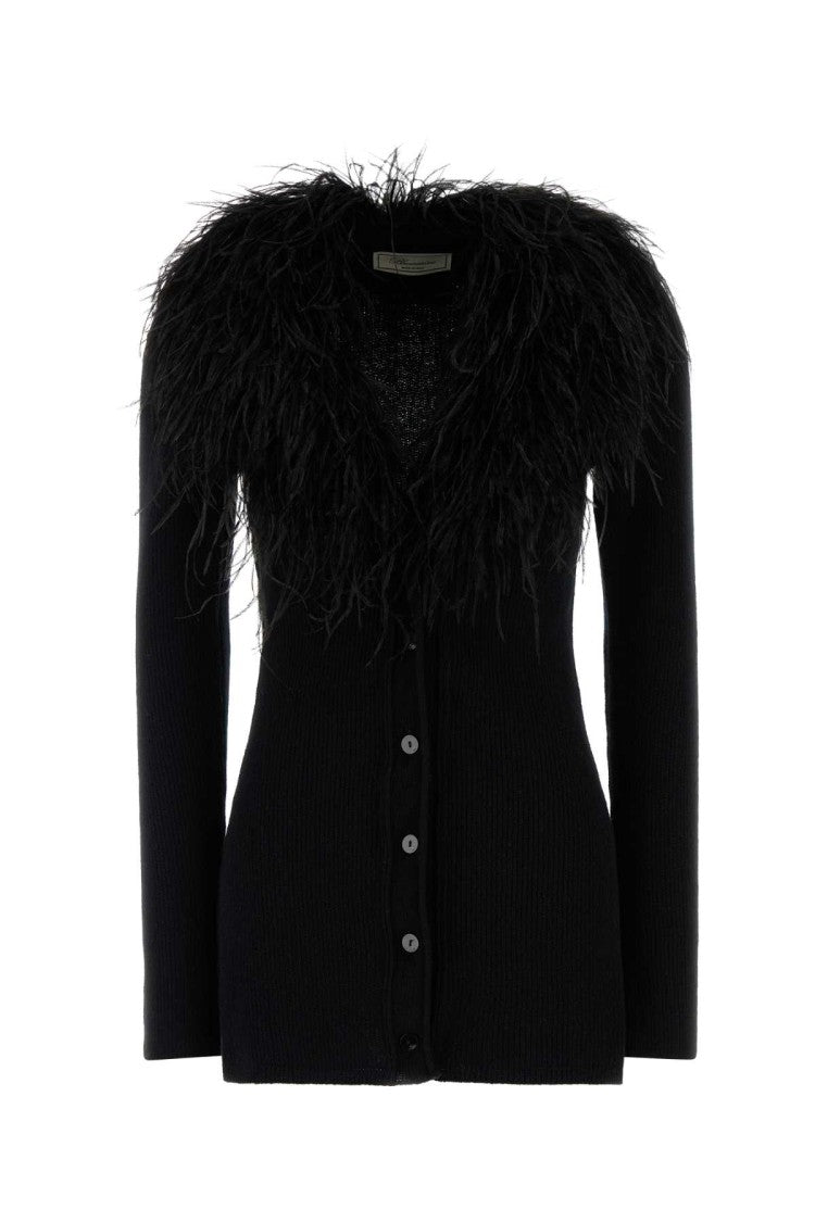Blumarine Black Wool Cardigan