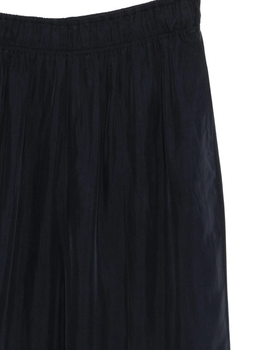 Prada Seta Lavata Relaxed Cropped Pants