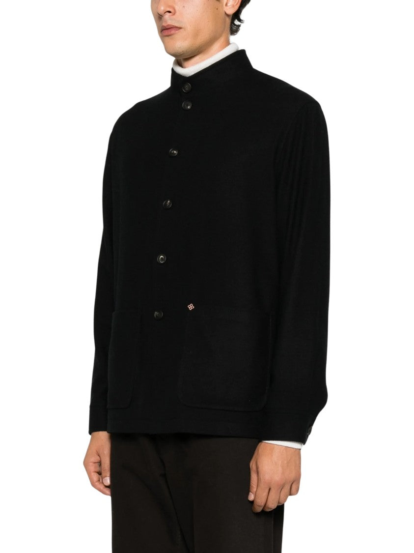 Tagliatore Mandarin-Collar Button-Fastening Tailored Blazer