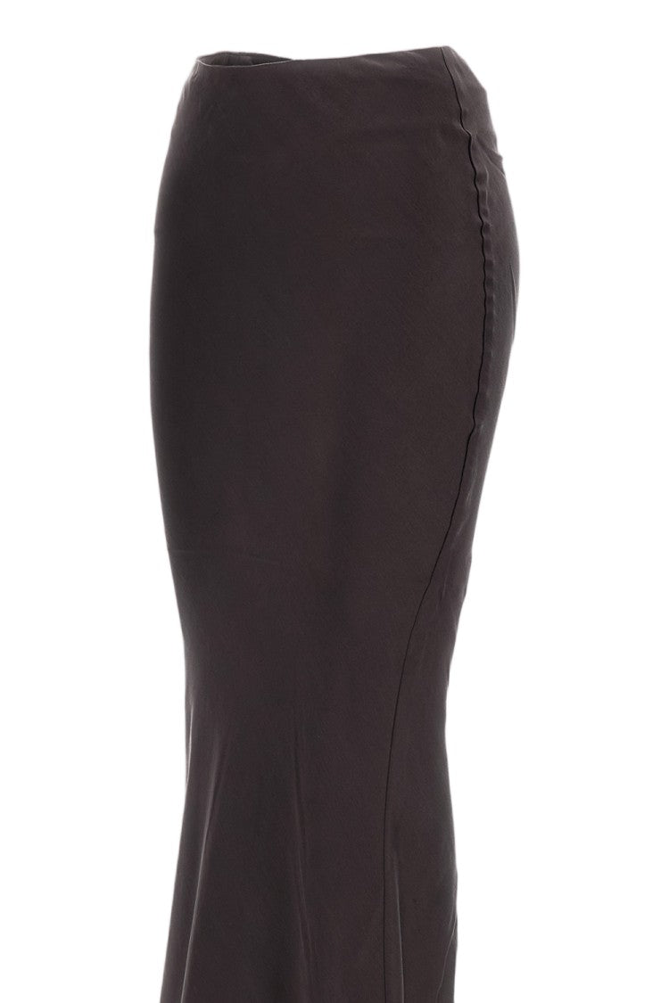 The Andamane Brown Satin Nemesia Mermaid Maxi Skirt