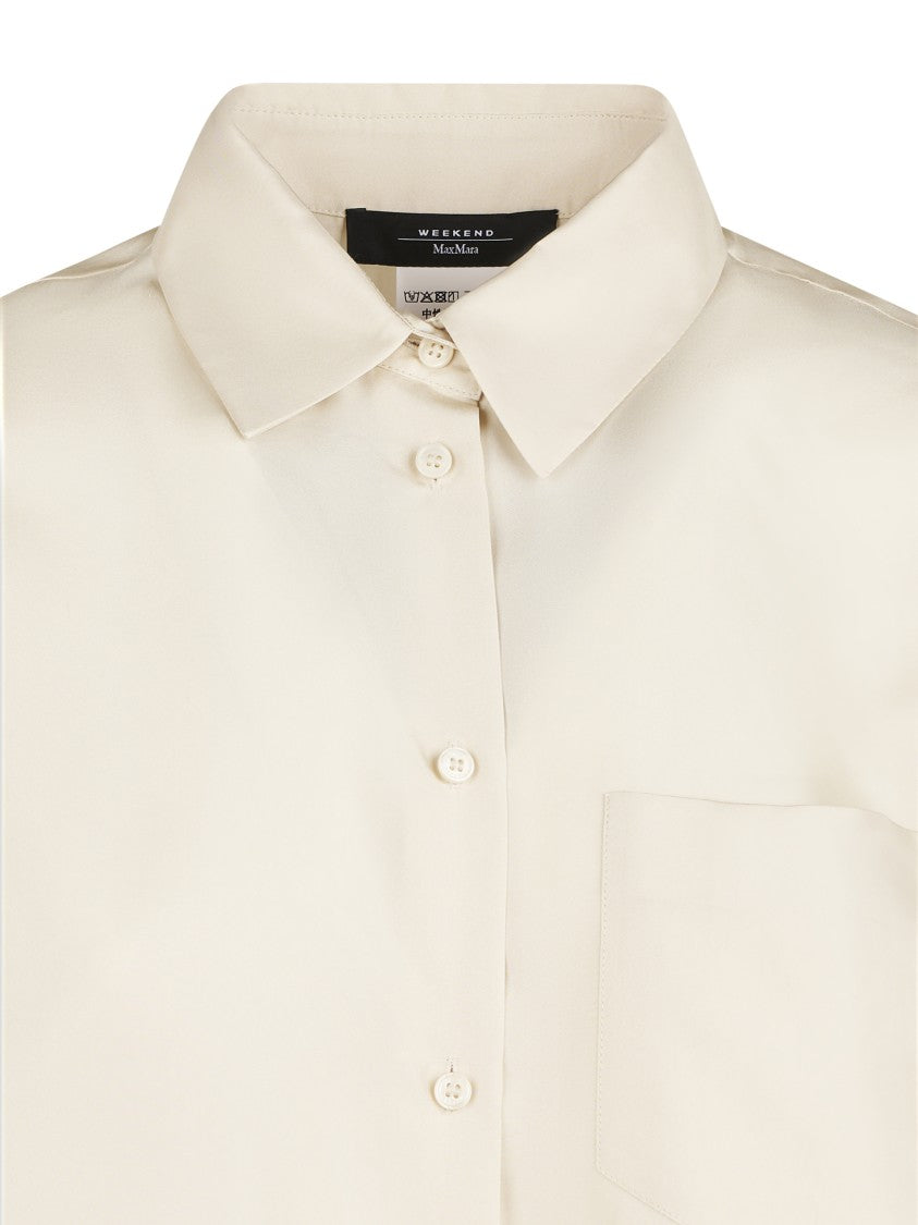 Max Mara Loose-Fitting Long-Sleeve Silk Shirt With Classic Collar
