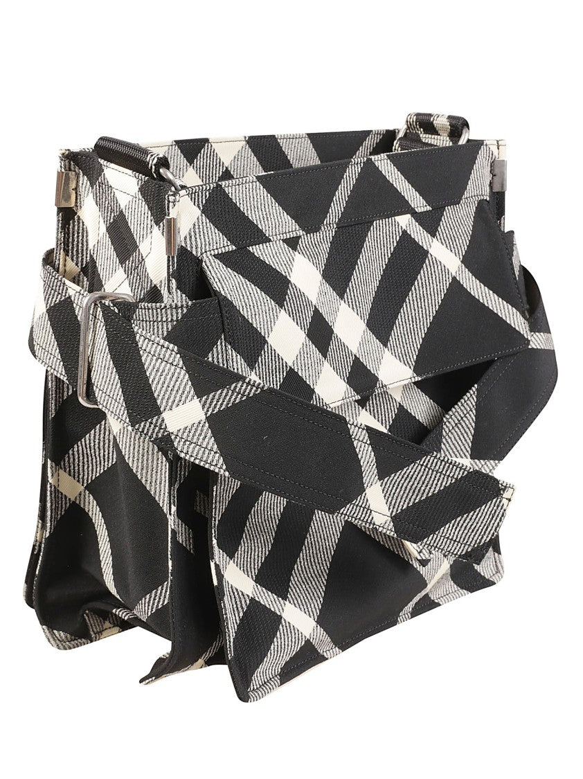 Burberry Structured Black Check Bag