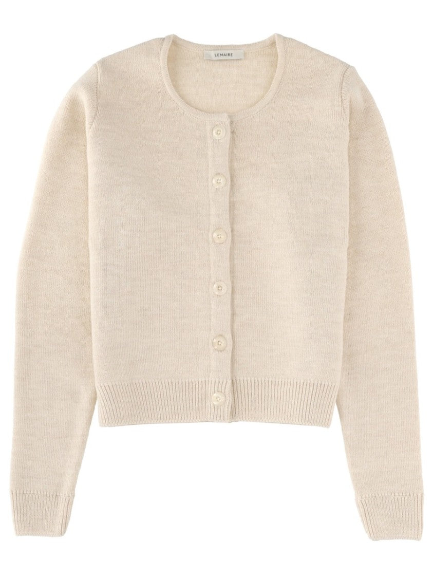 Lemaire Neutrals Crop Alpaca Blend Cardigan