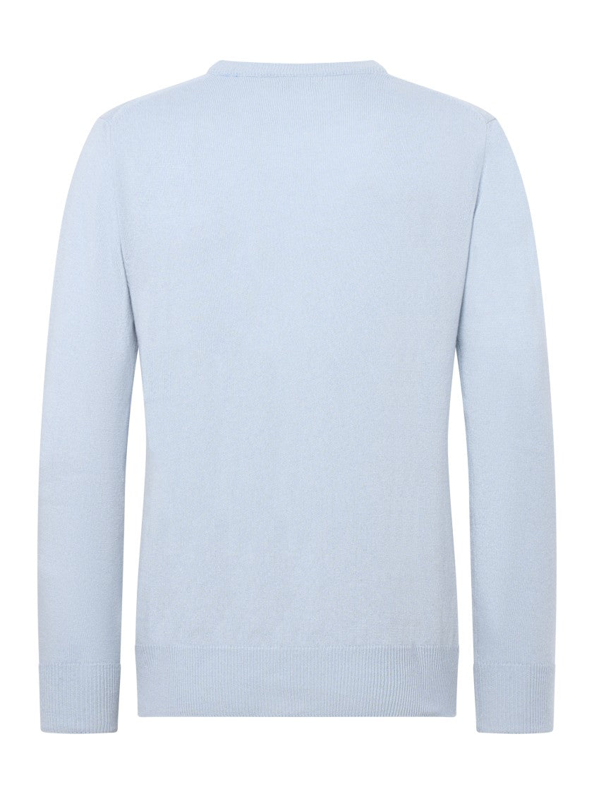 Franzese Collection Clear Blue 3-Ply Cashmere Sweater