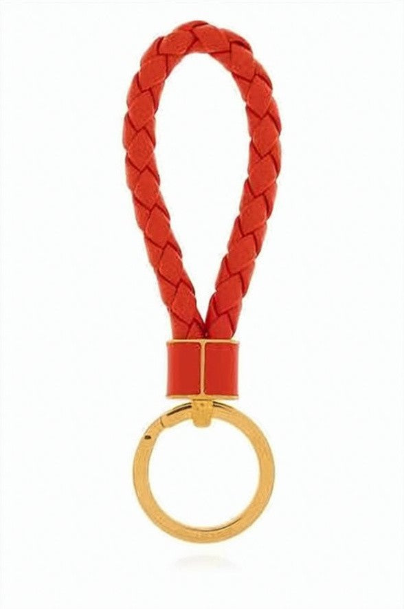 Bottega Veneta Braided Lambskin Leather Keyring