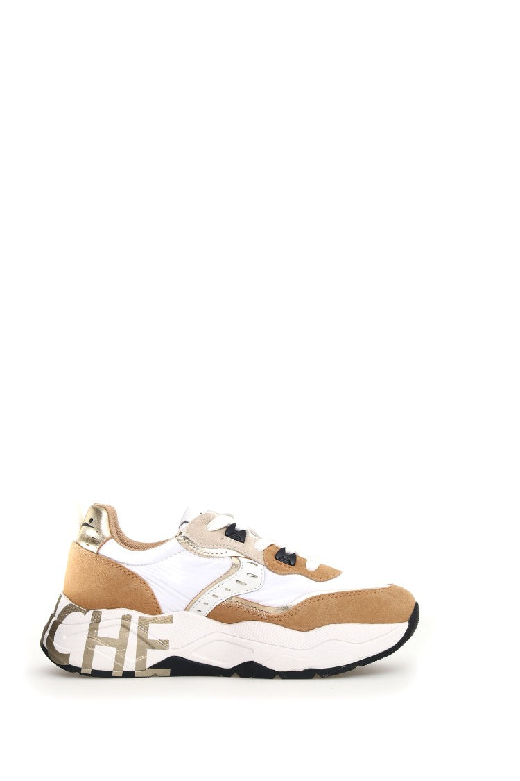 Voile Blanche Chic Yellow Sneakers With Patent Details