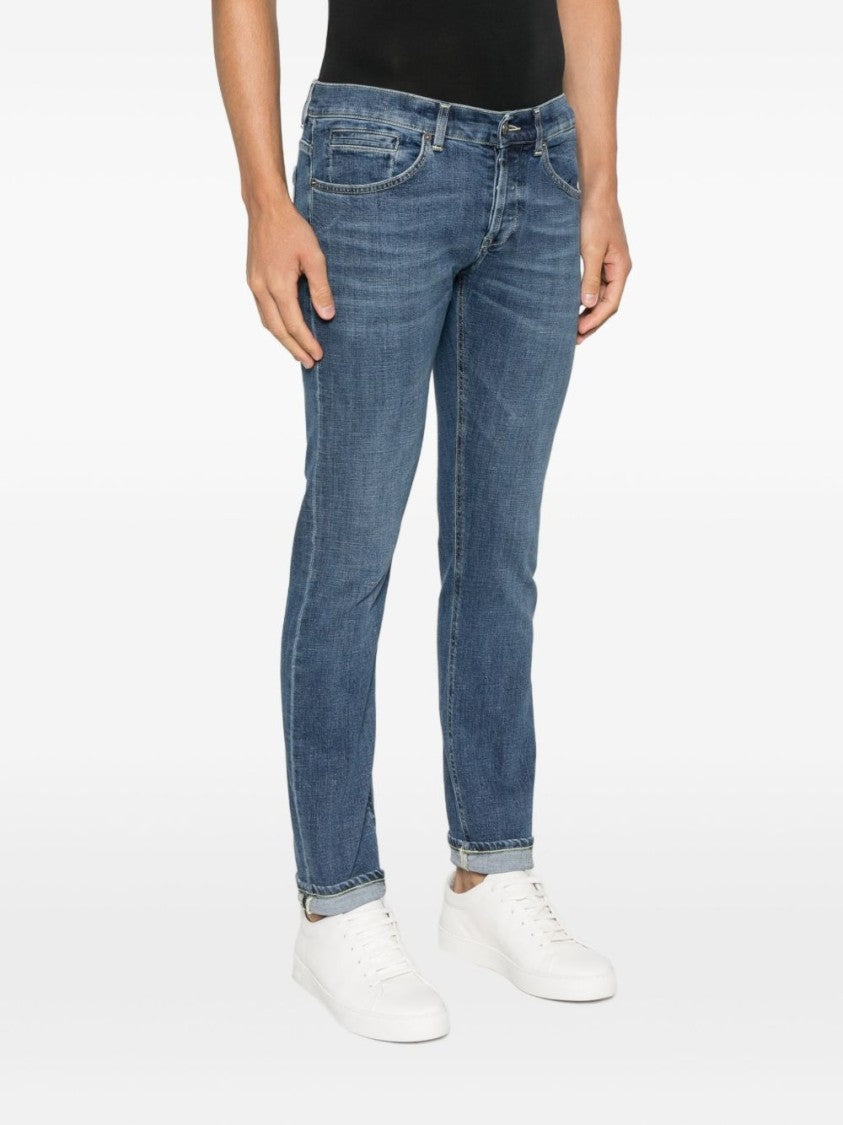 Dondup Classic Straight-Leg Denim Jeans With Five-Pocket Design