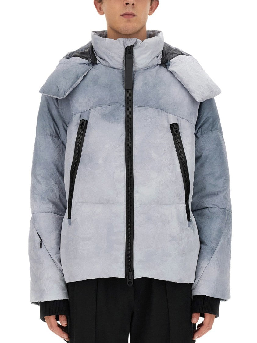 Jg1 Textured Oversized Jacket With High Collar