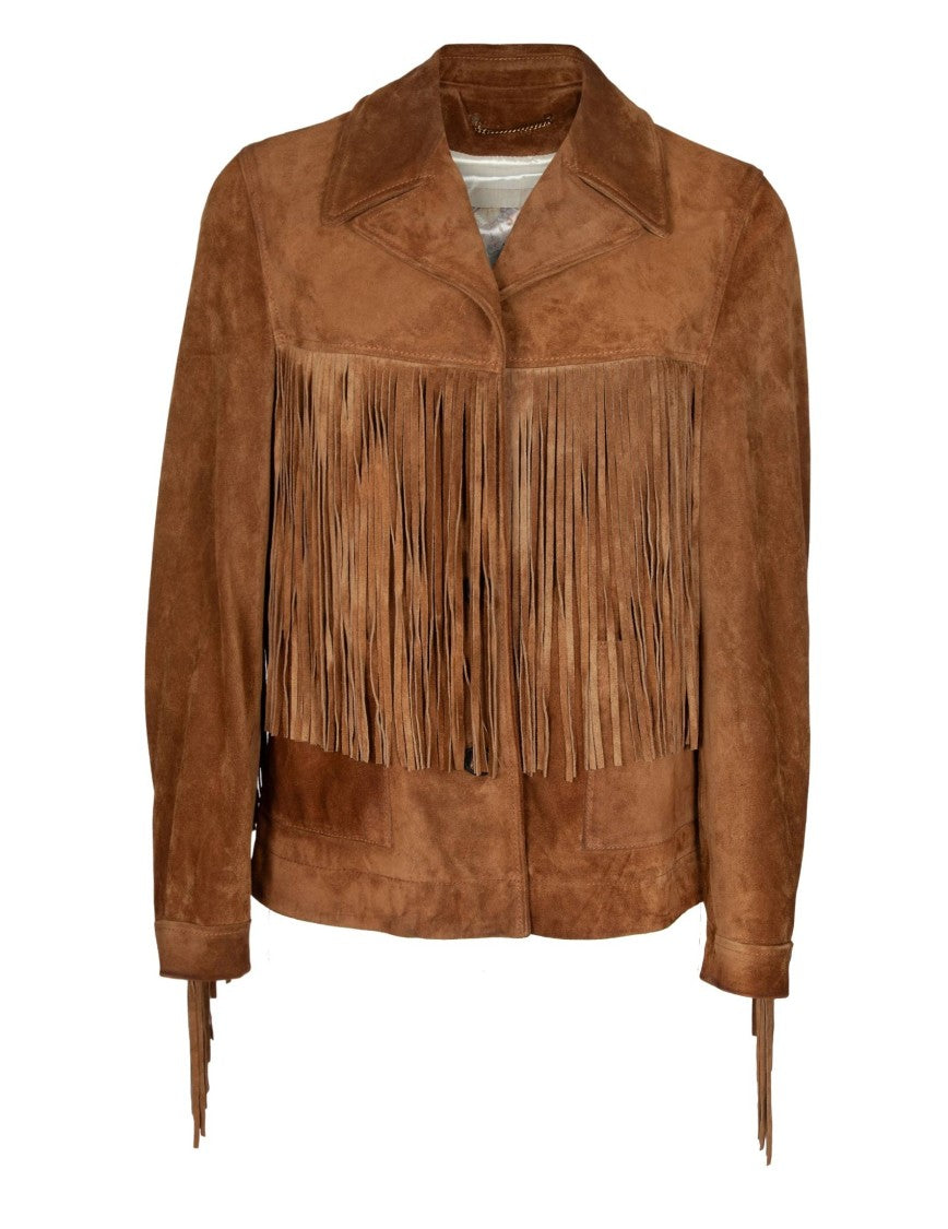 Golden Goose Cerato Suede Jacket With Fringes