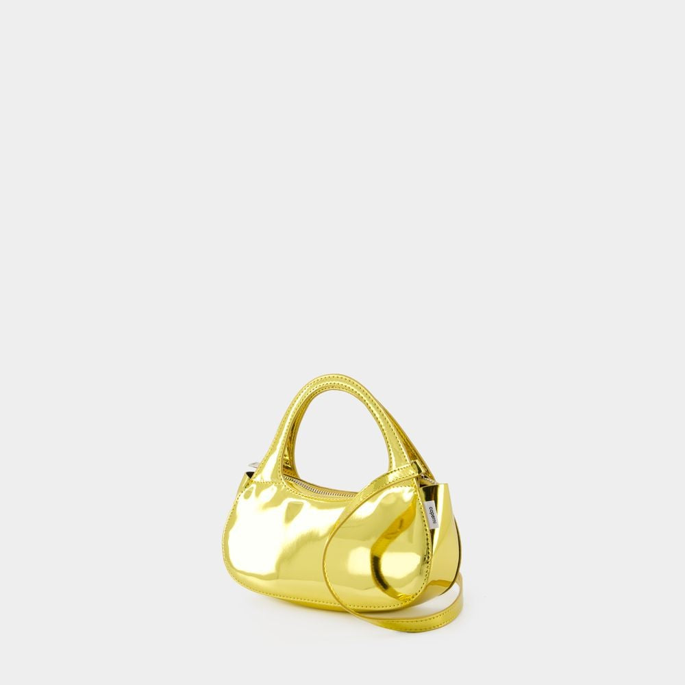 Coperni Metallic Micro Baguette Swipe Bag - Synthetic - Gold