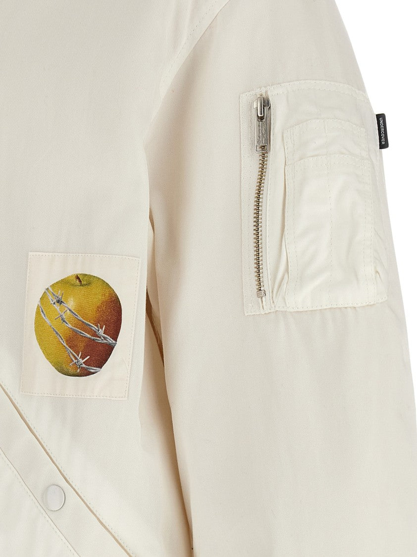 Undercover Patchwork Cotton Bomber Jacket With Ribbed Cuffs