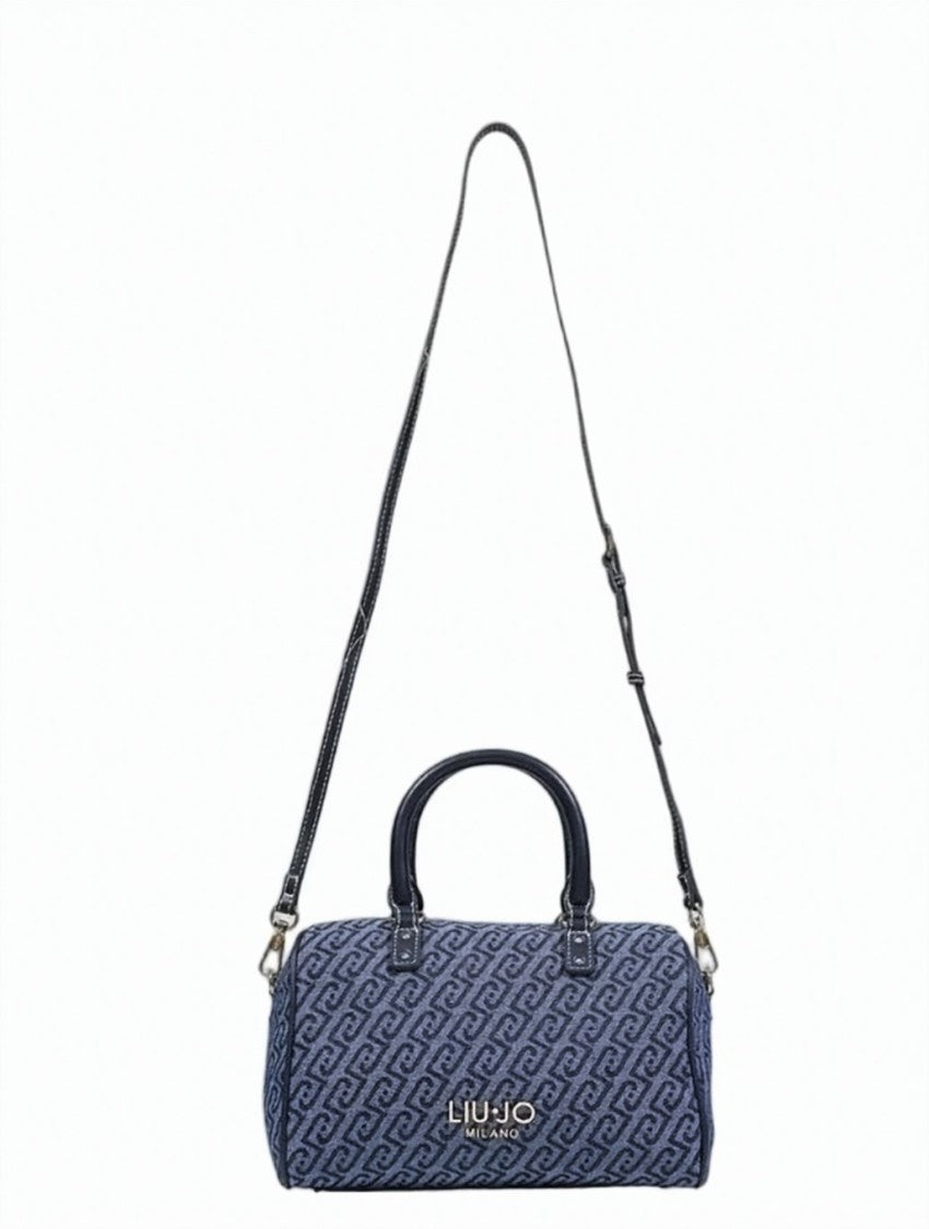 Liu Jo Logo Faux Leather Shoulder Bag