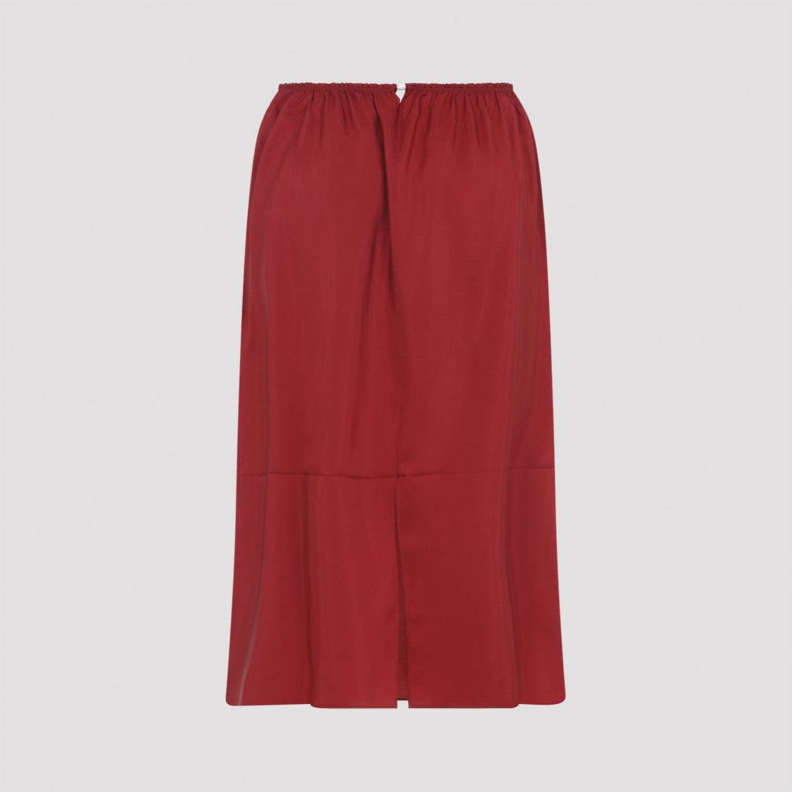 Carven Silk Midi Skirt With Elastic Waistband