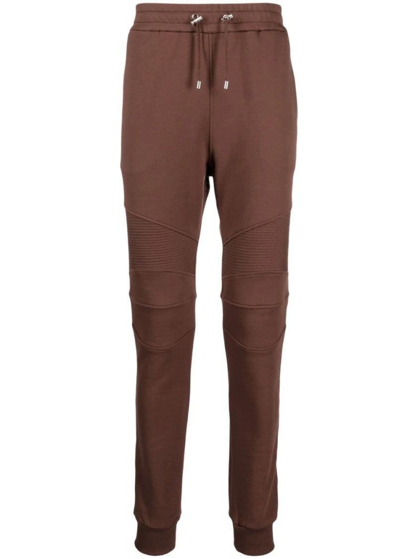 Balmain Ribbed Textured Activewear Sweatpants With Elastic Waistband