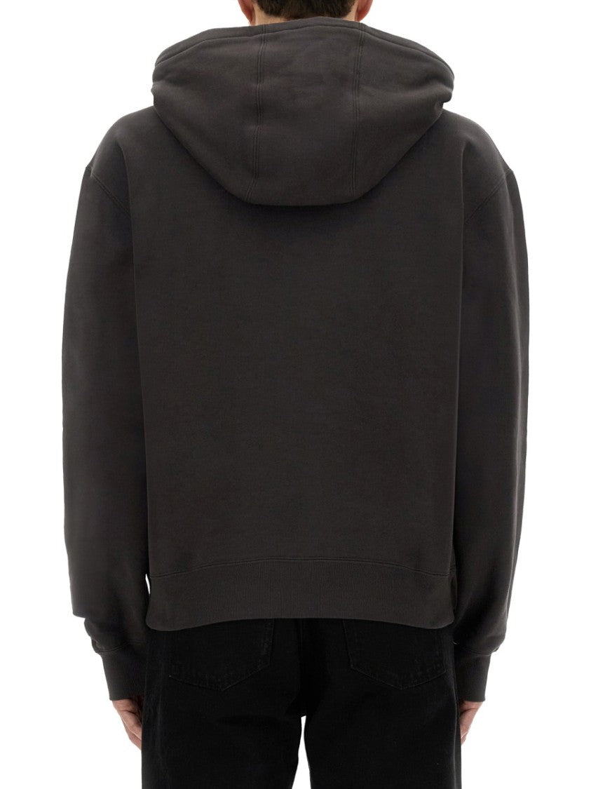 Saint Laurent Hooded Sweatshirt With Subtle Logo