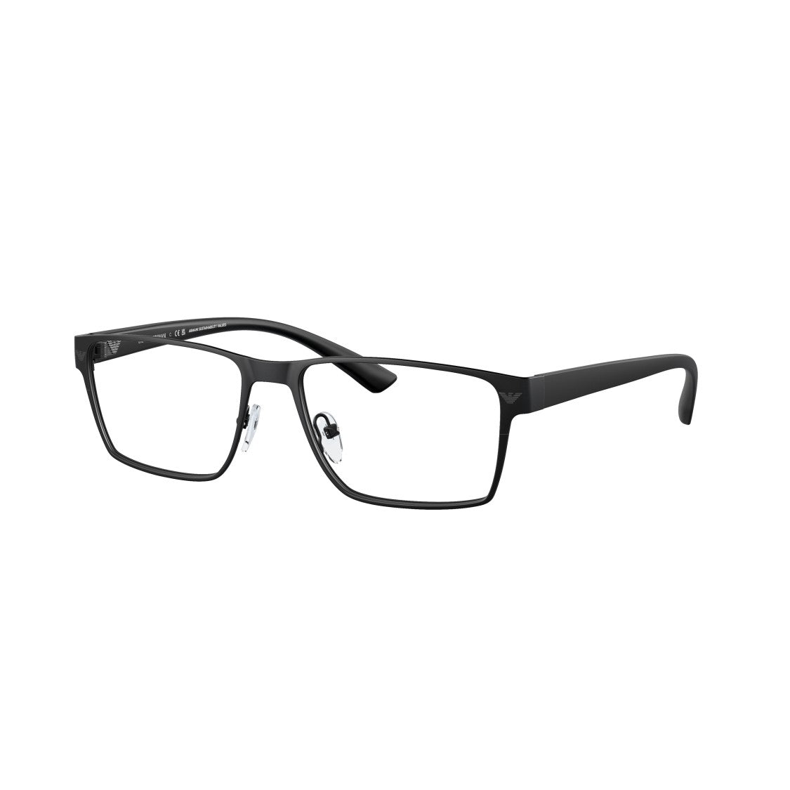 Emporio Armani 0Ea1157 Rectangular Metal Frame Eyeglasses With Matte Finish