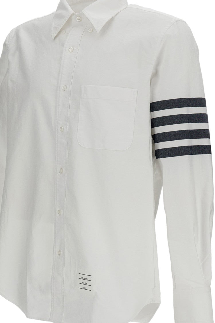 Thom Browne White Straight Fit Oxford Cotton Shirt