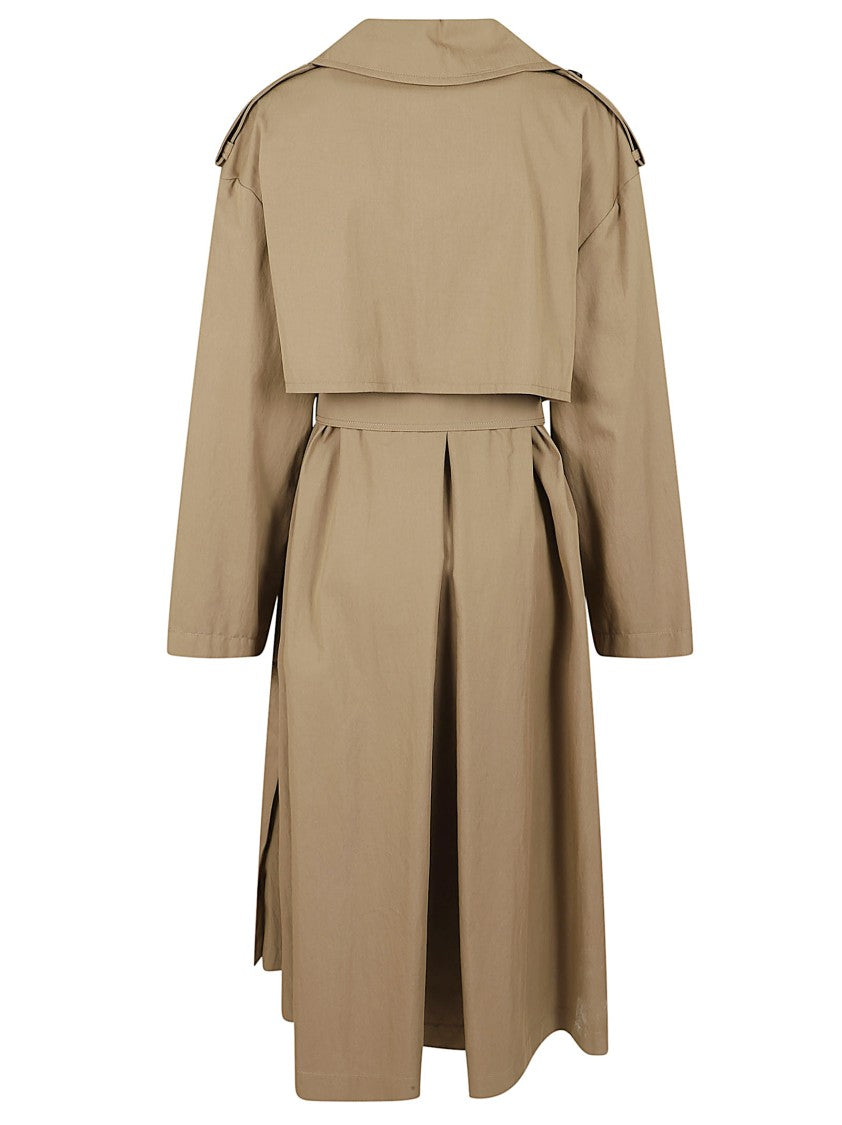 Max Mara Double-Breasted Water-Repellent Trench Coat With Oversized Fit