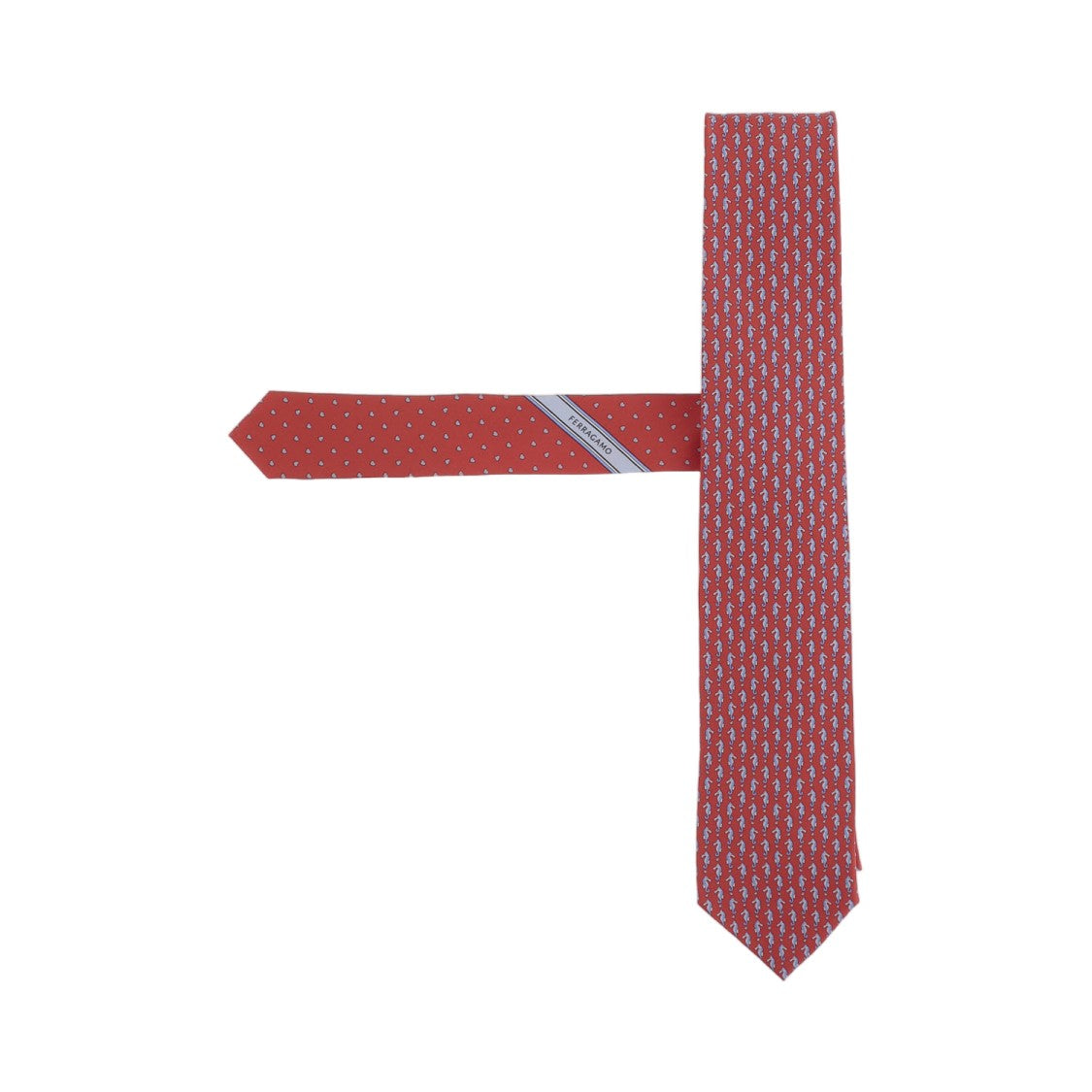 Salvatore Ferragamo Red Patterned Silk Tie