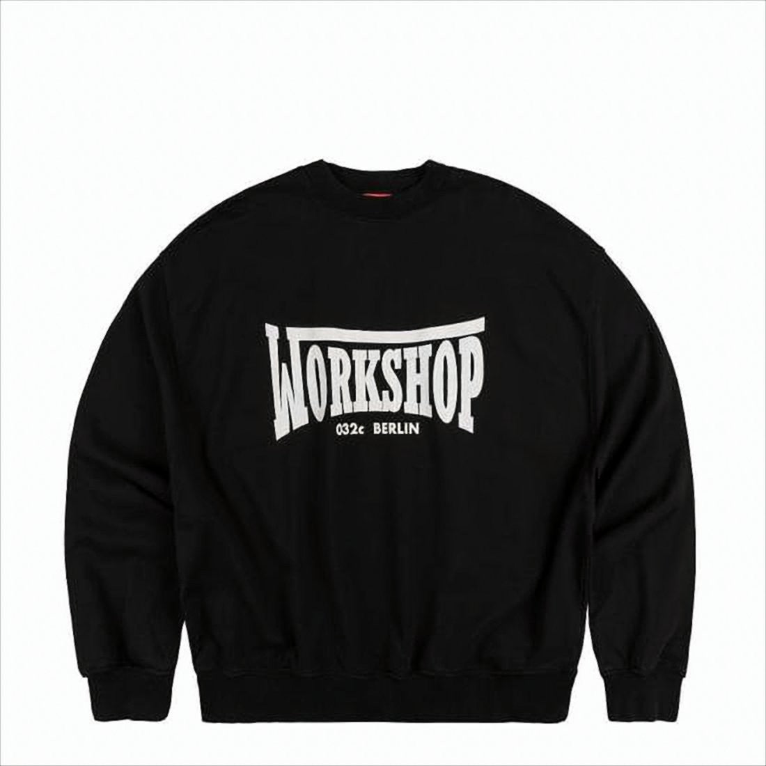 032C Long-Sleeve Black Sweatshirt With Bold Graphic Print