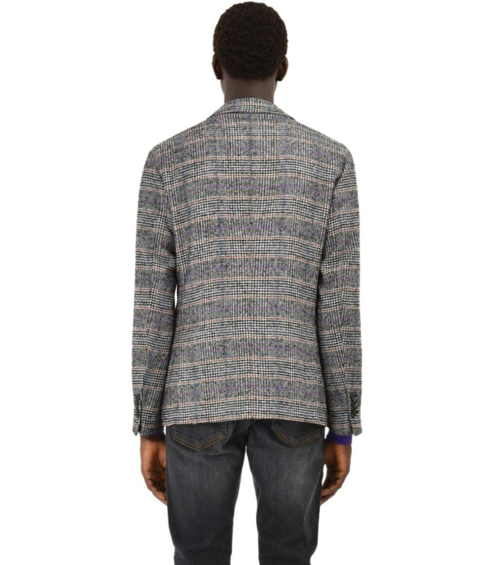Manuel Ritz Grey Prince Of Wales Single Breasted Jacket
