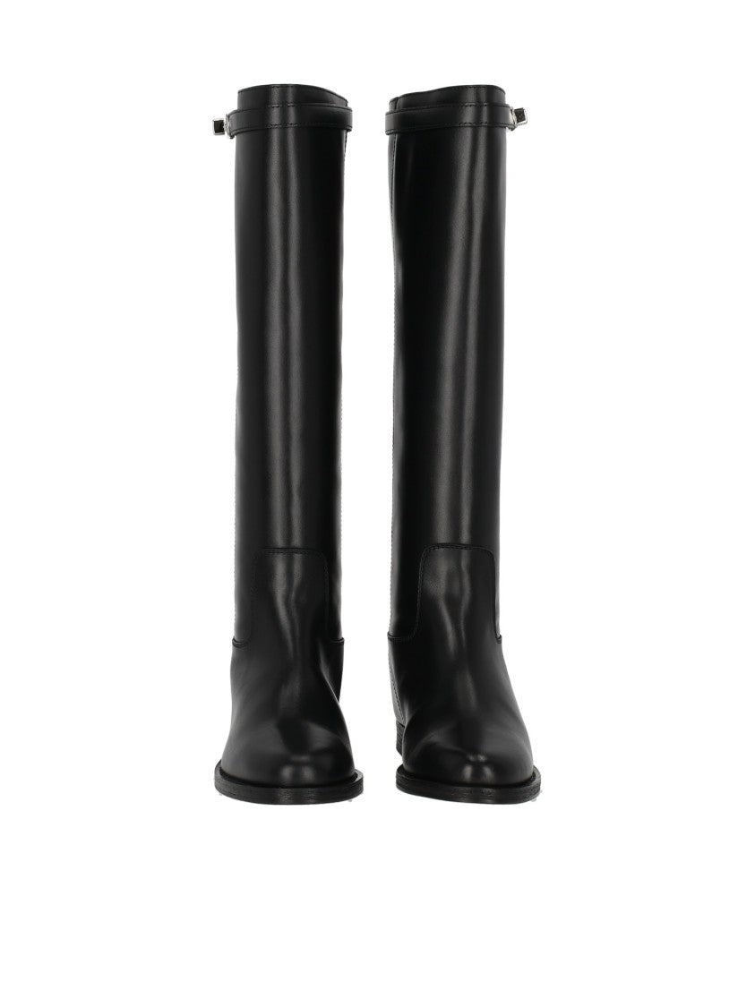 Via Roma 15 Patent Leather Knee-High Boots