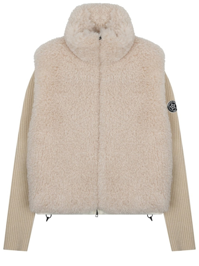 Dior Textured Zip-Up Jacket With Ribbed Knit Sleeves