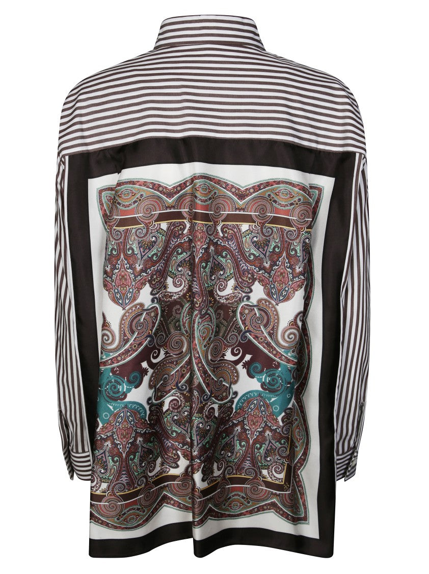 Friedman Button-Down Shirt With Vibrant Foulard Print Back