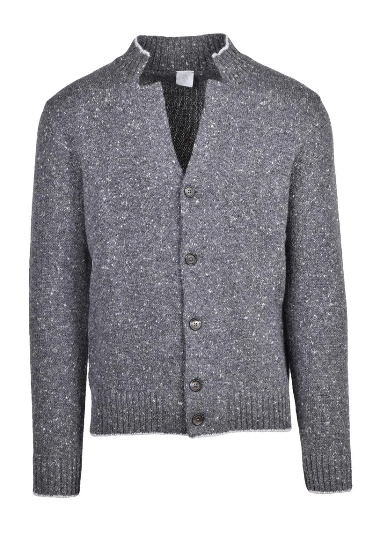 Eleventy Wool Cashmere Button Cardigan - Grey