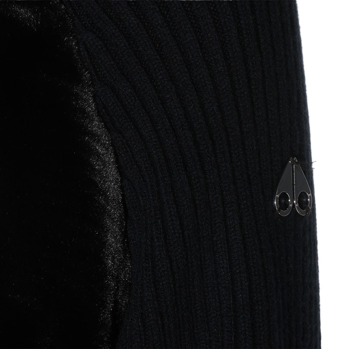Moose Knuckles Plush Velvet Ribbed Knit Hooded Jacket