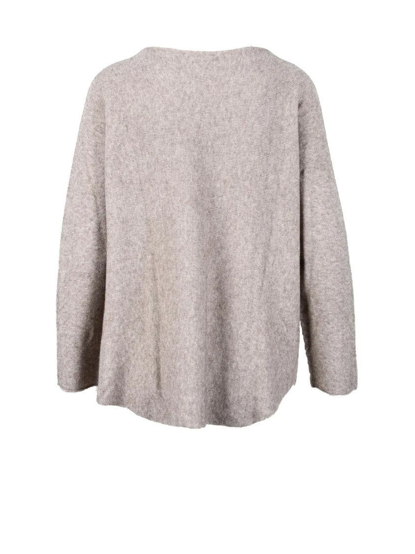 Spadalonga Turquoise Fuzzy Crewneck Sweater