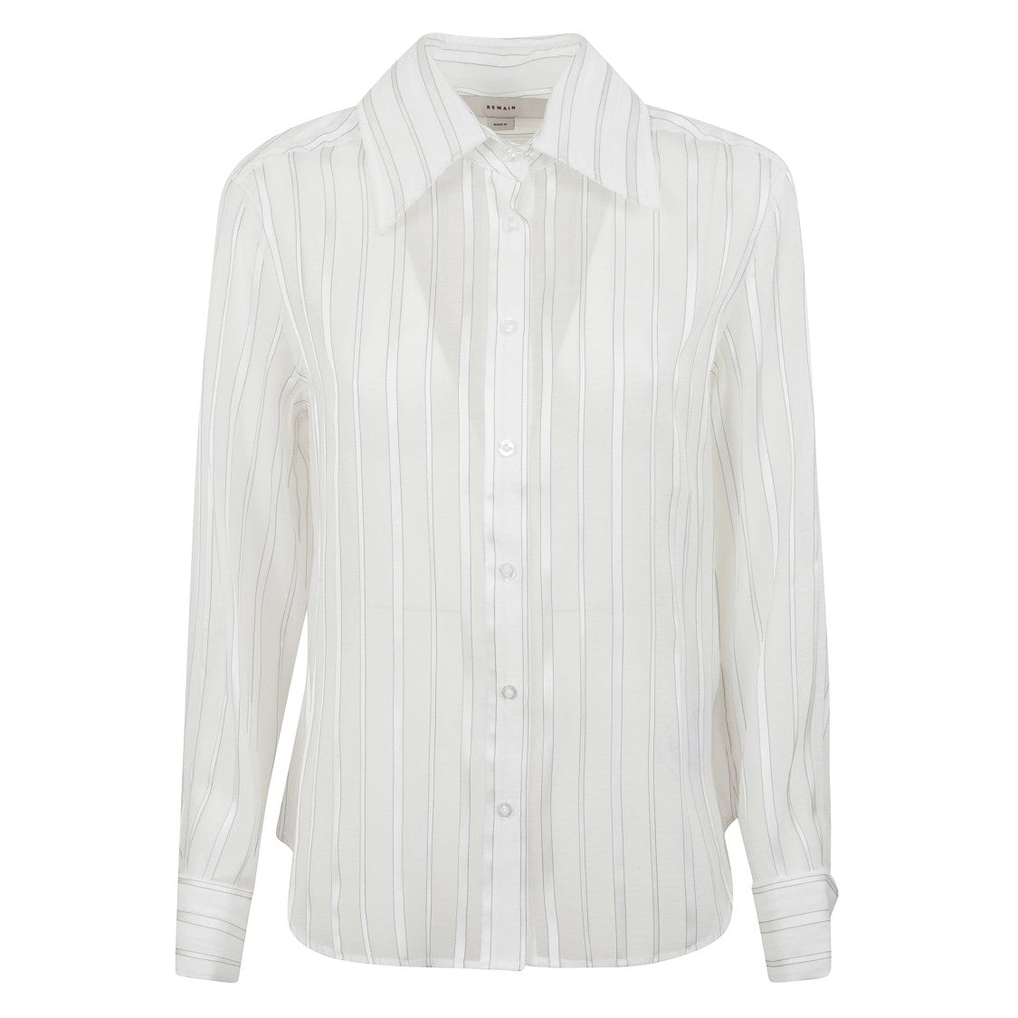 Remain Semi-Sheer Striped White Shirt