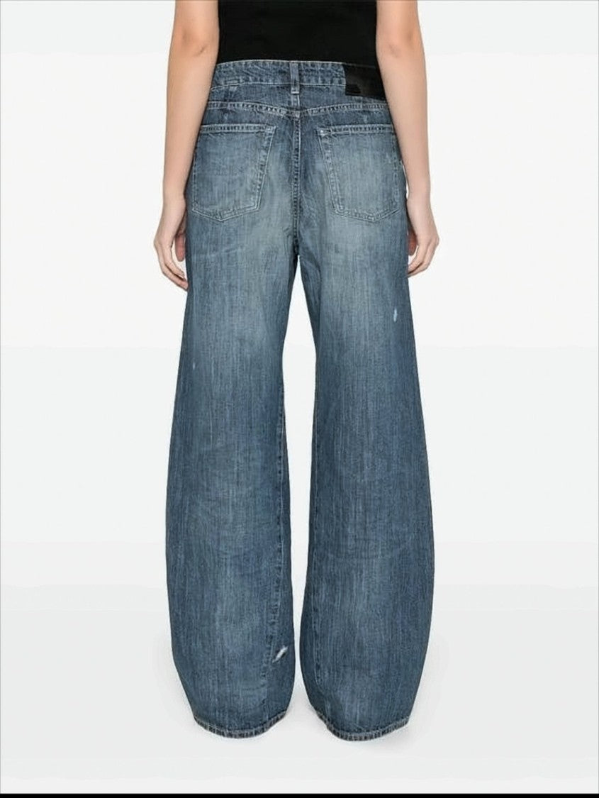 Our Legacy Wide-Leg Denim Pants With Distressed Details