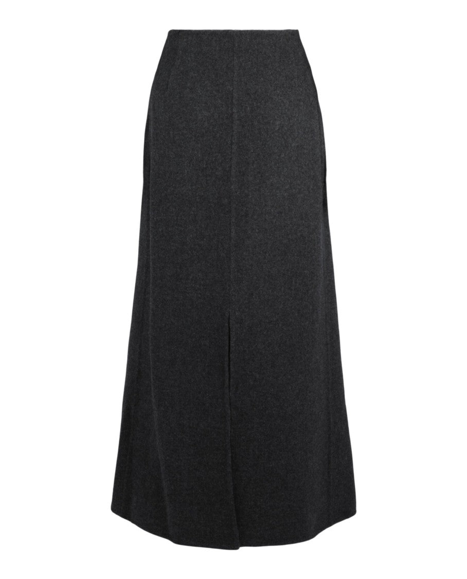 Givenchy Fold-Over Mid-Rise Wool-Blend Midi Skirt